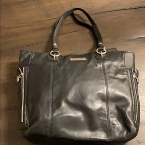 Coach black leather shoulder bad